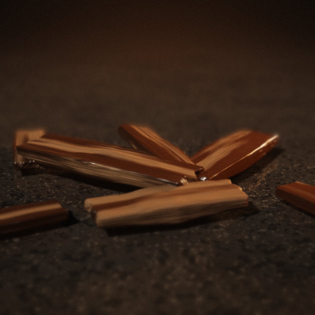 Resin-streaked agarwood chips